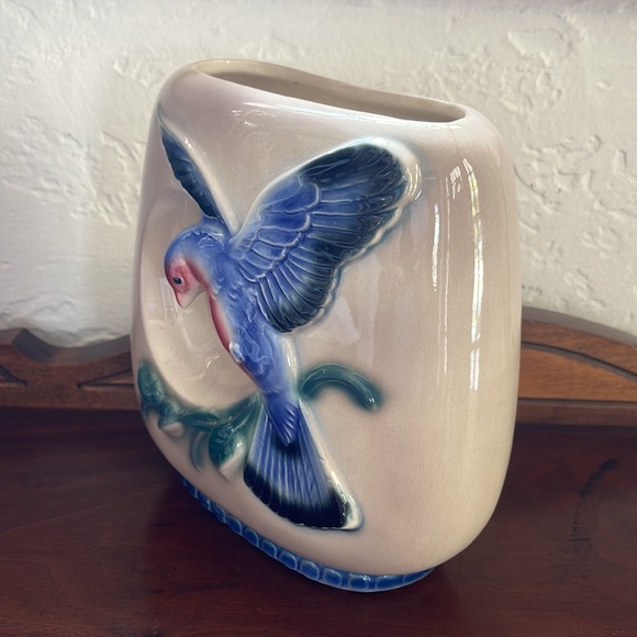 Vintage Royal Copley MCM Pottery Bird Vase/Planter - Picture 3 of 12